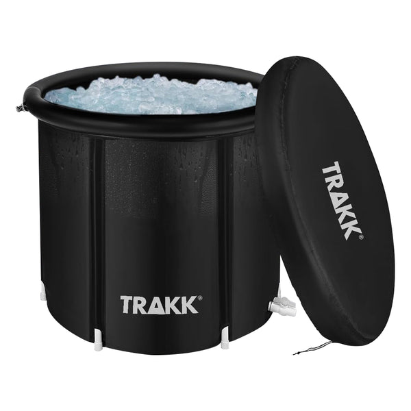 TRAKK Portable Ice Bath Tub Therapy with Cover - Freestanding Cold Water Plunge Pool, Cold Plunge Tub Recovery Bath