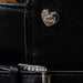 bebe Girl's Tall Boot with Strapping and Logo Heart Rivet