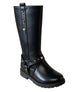 bebe Girls Rider Boot With Charms and Studs