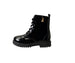 bebe Girl's Lace-Up Combat Boot with Heart Key and Paris Charm
