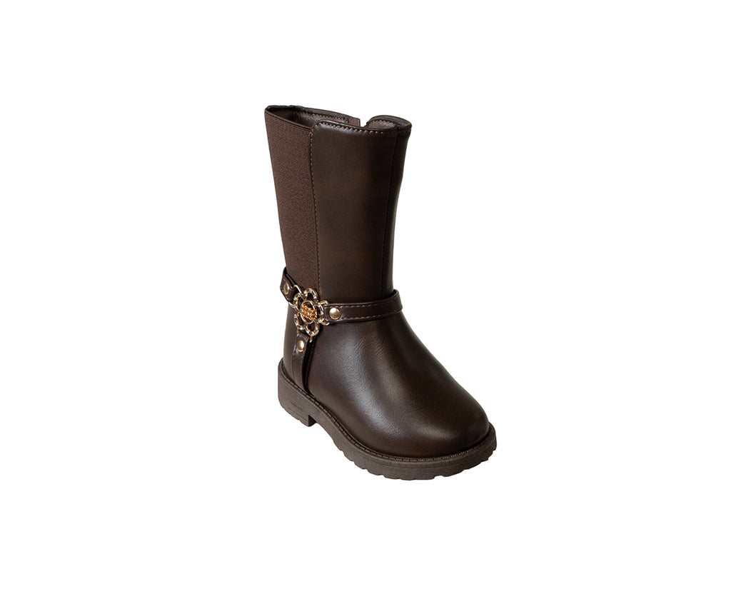 bebe Girl's Toddler Rider Boot with Flower Harness