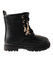 bebe Girl's Toddler Lace-Up Boot with Hanging Charms