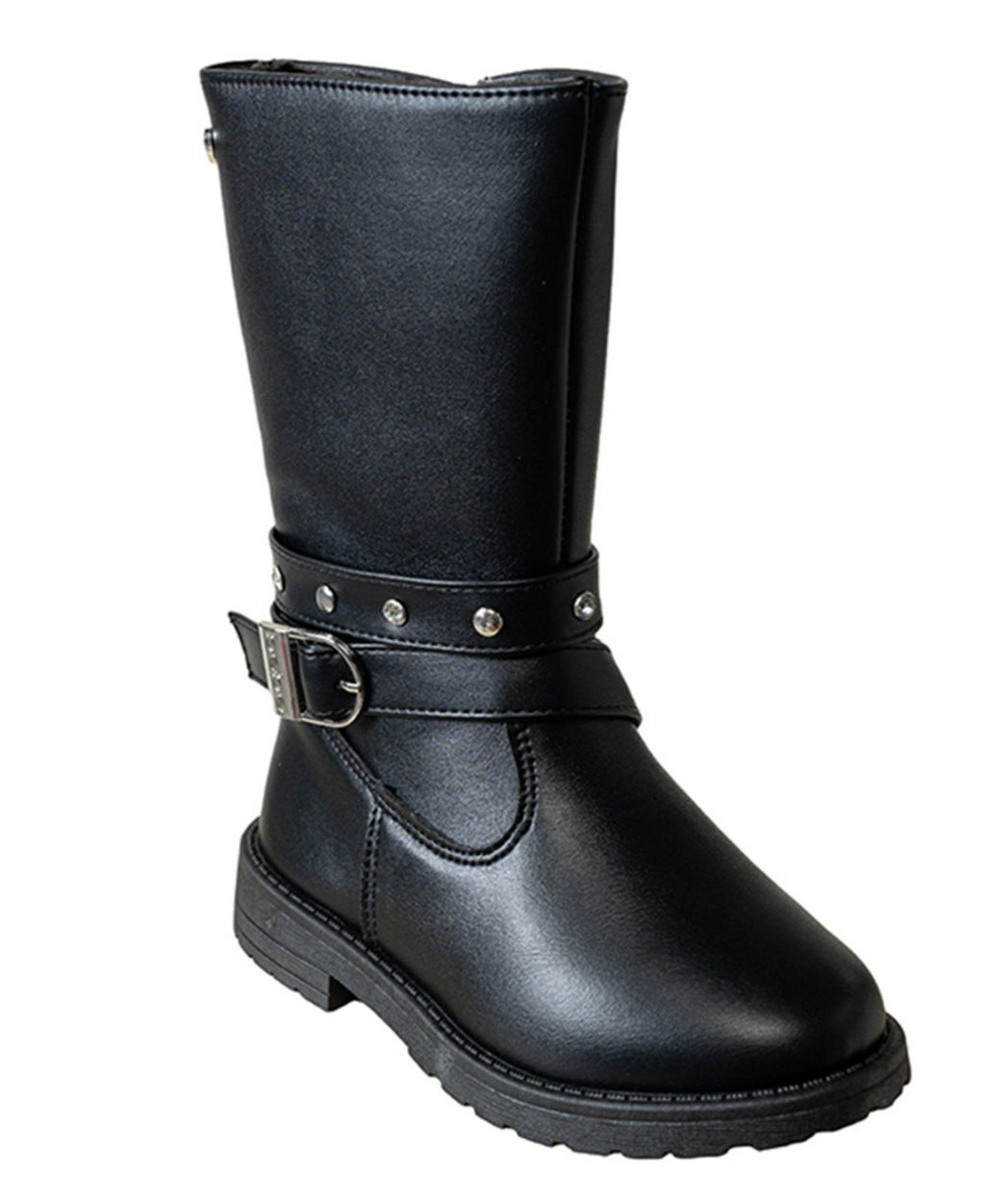 bebe Toddler Girls Rider Boot with Heart Detail and Rhinestones