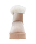 bebe Girls' Velvet Cozy Boot with Faux Fur Collar and Rhinestone Logo