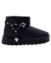 bebe Girls' Winter Boot with Heart Charm, Harness Strap, and Platform Sole