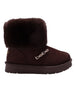 bebe Girls' Cozy Boot with Faux Fur Cuff and Rhinestone Logo