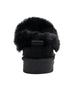 bebe Girls' Winter Slide Slippers with Faux Fur Lining and Rhinestone Bebe Logo