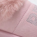 bebe Girls' Winter Slide Slippers with Faux Fur Lining and Rhinestone Bebe Logo