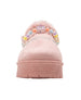 bebe Girls' Cozy Boot Slide with Faux Fur Lining, Friendship Beads, and Rhinestone Detail