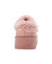bebe Girls' Cozy Boot Slide with Faux Fur Lining, Friendship Beads, and Rhinestone Detail
