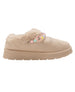 bebe Girls' Cozy Boot Slide with Faux Fur Lining, Friendship Beads, and Rhinestone Detail