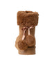 bebe Girls Cozy Ankle Boots With Bow and Pom Faux Fur Lined