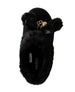 bebe Girl's Cozy Faux Fur Boot Slide with Pom Bow