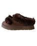 bebe Girl's Cozy Faux Fur Boot Slide with Pom Bow