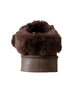 bebe Girl's Cozy Faux Fur Boot Slide with Pom Bow