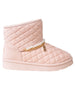 bebe Girl's Quilted Cozy Boots with Memory Foam Insoles