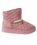 bebe Girl's Quilted Cozy Boots with Memory Foam Insoles