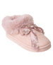 bebe Girl's Cozy Clog with Pearl Bow Slipper