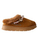 bebe Girl's Cozy Boot Slide with Beaded Bracelet and Rhinestone Detail