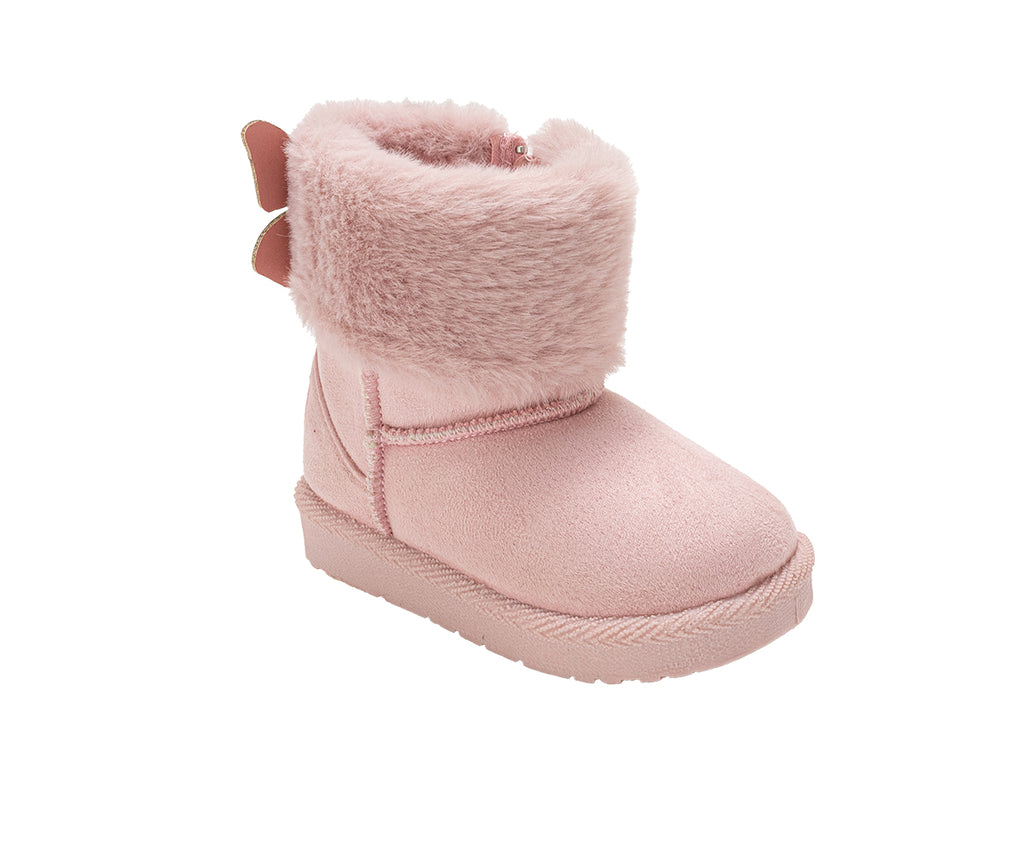 bebe Toddler Girl's Boots – Cozy Boots for Toddlers with Faux Fur Cuff and Butterfly Accent