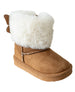 bebe Toddler Girl's Faux Fur Cuff Winter Boot with Butterfly Detail