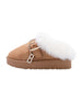 bebe Toddler Girls’ Cozy Winter Slide with Faux Fur Lining and Decorative B Charm