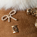 bebe Toddler Girl's Cozy Faux Fur Boot Slide Slipper with Charms