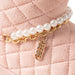 bebe Girls Quilted Cozy Boot with Pearl Chain and Charm