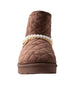 bebe Girls Quilted Cozy Boot with Pearl Chain and Charm