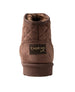 bebe Girls Quilted Cozy Boot with Pearl Chain and Charm