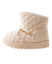 bebe Girls Quilted Cozy Boot with Pearl Chain and Charm