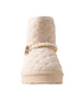 bebe Girls Quilted Cozy Boot with Pearl Chain and Charm