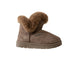 bebe Women's Winter Boot with Faux Fur Trim and Charm Stones