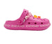 bebe Girl's Lightweight EVA Clog with Chain with Logo Grosgrain Ribbon and Charms