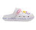 bebe Girl's Lightweight EVA Clog with Chain with Logo Grosgrain Ribbon and Charms