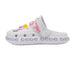 bebe Girl's Lightweight EVA Clog with Chain with Logo Grosgrain Ribbon and Charms