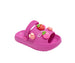 bebe Toddler Girl's Lightweight Platform EVA Slides - Slip - On Comfy with Strawberry Charm Accents