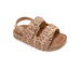 bebe Girl's Footbed Sandals - Comfortable Design with Double Buckle and Charms