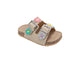 bebe Girl's Footbed Sandals - Lightweight and comfy, with Adjustable Buckles and Colorful Floral Charm Accents
