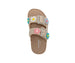bebe Girl's Footbed Sandals - Lightweight and comfy, with Adjustable Buckles and Colorful Floral Charm Accents