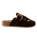 bebe Girl's Western Buckle Footbed Slide Sandal with Charms