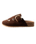 bebe Girl's Western Buckle Footbed Slide Sandal with Charms