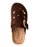 bebe Girl's Western Buckle Footbed Slide Sandal with Charms
