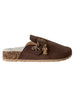 bebe Girl's Faux Sherpa Footbed Clog with Hanging Charms