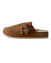 bebe Girl's Faux Sherpa Footbed Clog with Hanging Charms