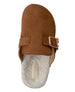 bebe Girl's Faux Sherpa Footbed Clog with Hanging Charms