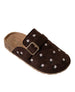 bebe Girl's Floral Embroidery Memory Foam Footbed Slide Sandals