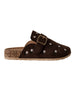 bebe Girl's Floral Embroidery Memory Foam Footbed Slide Sandals