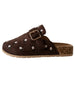 bebe Girl's Floral Embroidery Memory Foam Footbed Slide Sandals