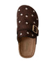 bebe Girl's Floral Embroidery Memory Foam Footbed Slide Sandals